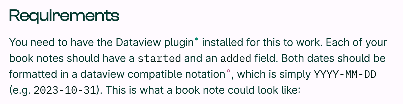 screenshot of a paragraph of text, links and code is darker than surrounding text