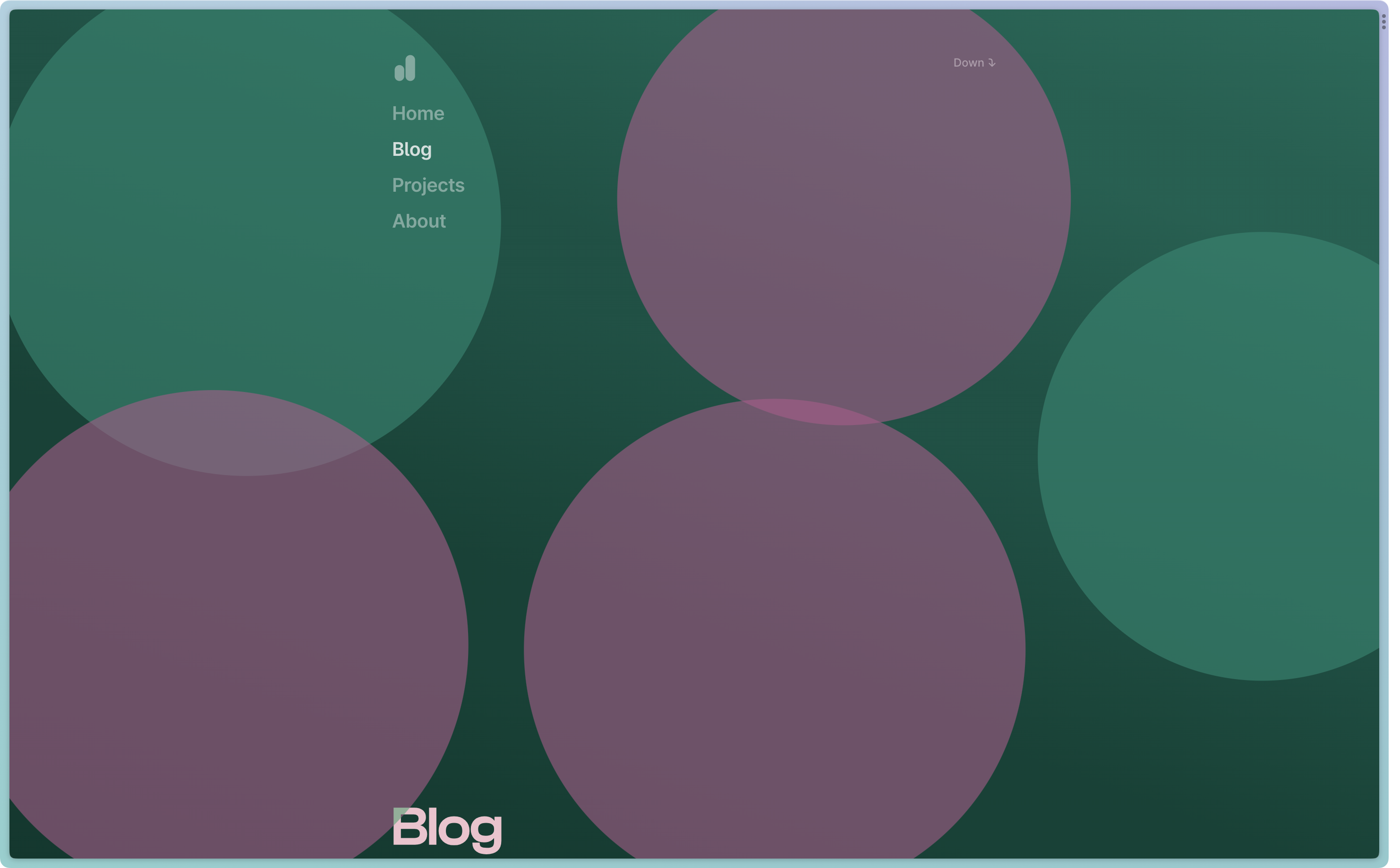 Screenshot of version 1.0 of this blog